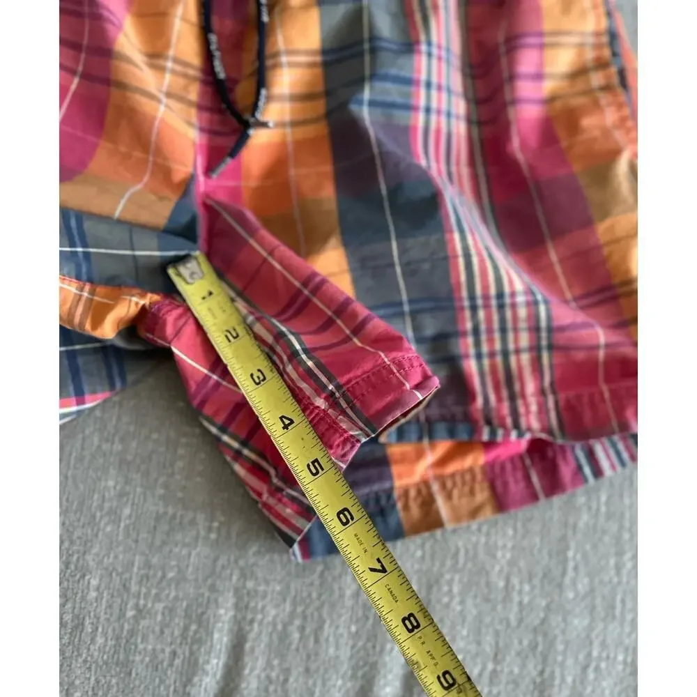 Tommy Hilfiger Plaid  Swim Trunks  M Cotton Beach Summer